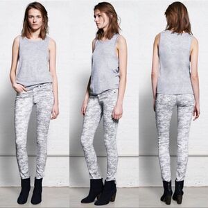 Rag & Bone Gray Camo Skinny Jeans 28